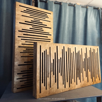 Акустическая панель Wavewood 1240x640x100мм, цвет масло орех