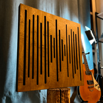 Акустическая панель Wavewood Custom 640х640х50мм (масло орех + черный каркас)